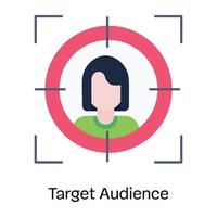 Target audience flat icon is scalable and easy to use vector