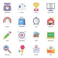 Collection of Trendy Flat Icons vector