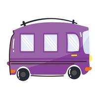 Check this flat doodle icon of bus vector