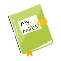 Get this amazing flat doodle sticker of my notes vector