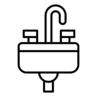 estilo de icono de lavabo vector