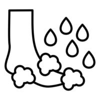 Washing Foot Icon Style vector