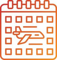 Flight Schedule Icon Style vector