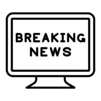 Breaking News Icon Style vector