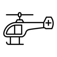 estilo de icono de helicóptero vector