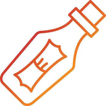Message In A Bottle Icon Style vector