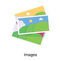 A captivating icon of images in flat style vector