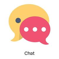 A handy flat icon design of chat vector