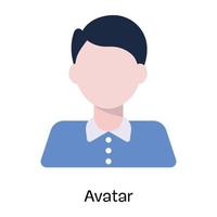 un diseño de icono plano personalizable de avatar vector