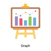 Business analysis, flat icon design of graph vector