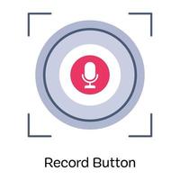 A handy flat icon of record button vector
