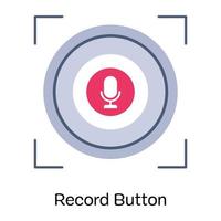 A handy flat icon of record button vector