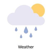 A visually appealing flat icon of weather vector