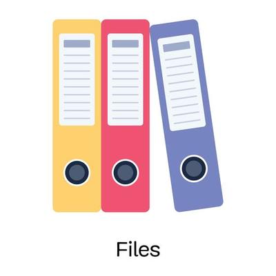A well-designed flat icon of files
