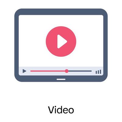 Ready to use flat icon of video