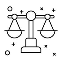 An icon of libra in linear style vector