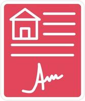 House Contract Icon Style vector