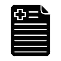 estilo de icono de informe médico vector