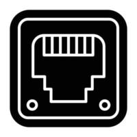 estilo de icono de ethernet vector