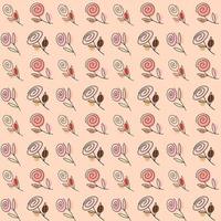 Delicate pattern with roses in nude tones vector