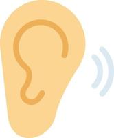 escuche la ilustración del vector del oído en un fondo. símbolos de calidad premium. iconos vectoriales para concepto y diseño gráfico.