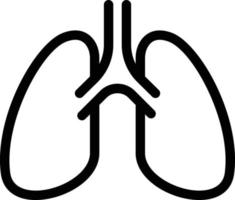 ilustración de vector de pulmones en un fondo. símbolos de calidad premium. iconos vectoriales para concepto y diseño gráfico.