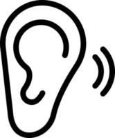 listen ear vector illustration on a background.Premium quality symbols. vector icons for concept and graphic design.