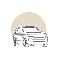 car luxury line art Illustration vector