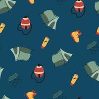 Seamless pattern with camping elements. vector