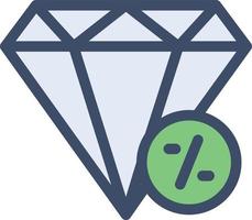 ilustración de vector de diamante en un fondo. símbolos de calidad premium. iconos vectoriales para concepto y diseño gráfico.