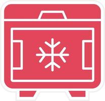 Deep Freezer Icon Style vector