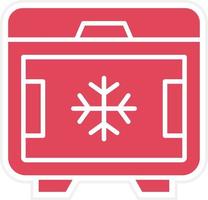 Deep Freezer Icon Style vector