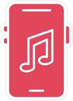 Mobile Music App Icon Style vector