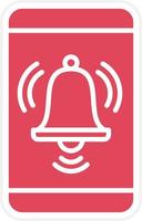 Smartphone Alarm Icon Style vector