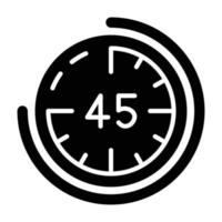 estilo de icono de 45 minutos vector