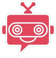 estilo de icono de chatbot vector