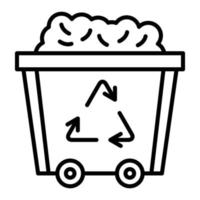 Trash Can Icon Style vector