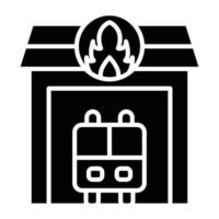 Firefighter Garage Icon Style vector