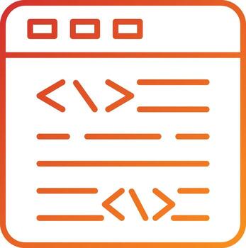 estilo de icono de codificación de sitio web vector