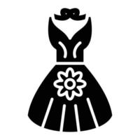 estilo de icono de vestido de cumpleaños vector