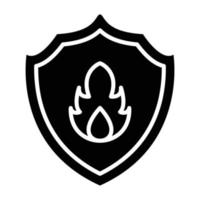 Fire Shield Icon Style vector