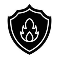 Fire Shield Icon Style vector