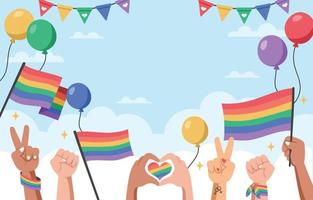 Pride Month Celebration Background vector