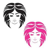 logotipo de cabello de salón de belleza vector