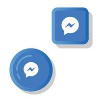 diseño de icono de mensajería de facebook vector