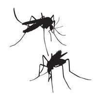 arte de silueta de mosquito vector