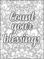 Motivational quotes coloring page. Inspirational quotes coloring page. Positive quotes coloring page. Good vibes. Motivational swear word. Motivational typography. vector