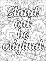 Motivational quotes coloring page. Inspirational quotes coloring page. Positive quotes coloring page. Good vibes. Motivational swear word. Motivational typography. vector