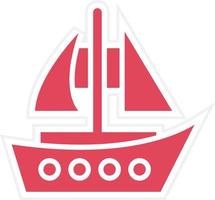 Sailboat Icon Style vector