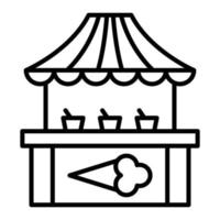 Ice Cream Stall Icon Style vector